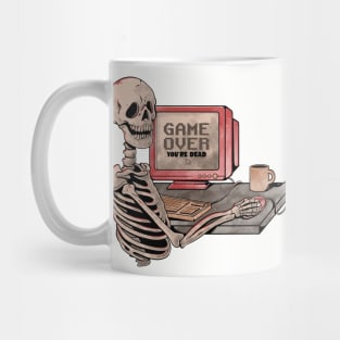 Game Over Skull - Funny Geek Skeleton Gift Mug